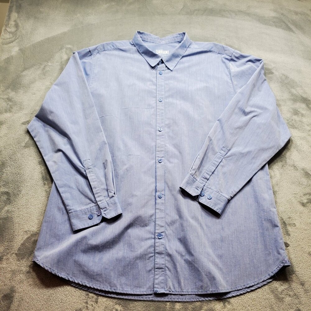 Chef Works Urban Collection Button Up Long Sleeve Chef Shirt Blue Men Sz XL